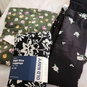 New Old Navy Floral High-Rise Leggings